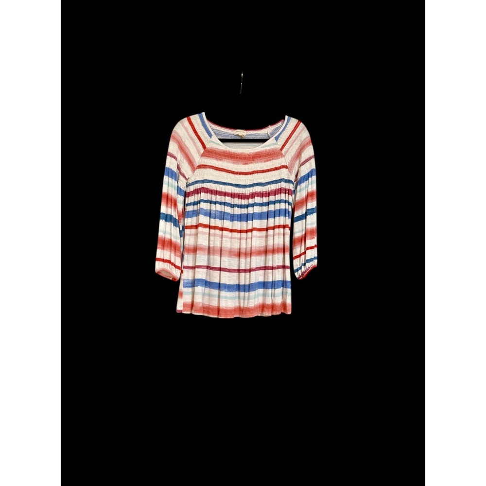 Anthropologie Meadow Rue Smocked‎ Peasant Boho Blouse Womens Large